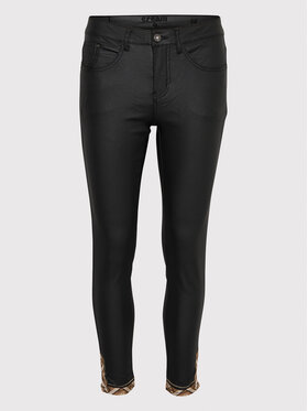 Cream Cream Nohavice z imitácie kože Gilina 10609991 Čierna Slim Fit