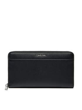 Calvin Klein Calvin Klein Portofel Mare de Damă Ck Must Xl Zip Around_Caviar K60K613070 Negru