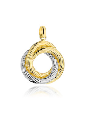 Fugart Fugart Naszyjnik Zawieszka złota plecione kółko FUG6-31-Z00573-2 Złoty