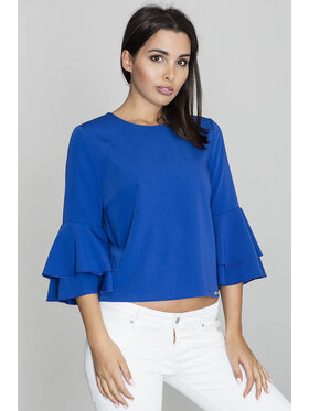 FIGL FIGL Blúzka M565 Modrá Regular Fit