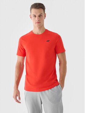 4F 4F Tričko 4FWMM00TTSHM1843-70S Oranžová Regular Fit
