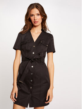 Morgan Morgan Hemdkleid 212-RVANYA Schwarz Slim Fit