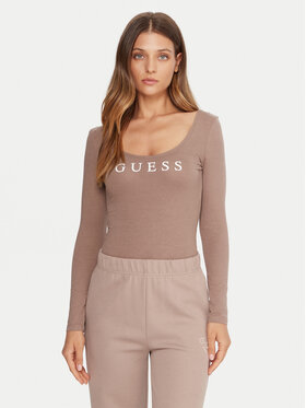 Guess Guess Боді O5RM08 KBBU1 Бежевий Regular Fit