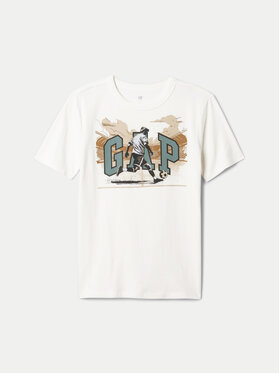 Gap Gap Marškinėliai 544192-00 Balta Regular Fit