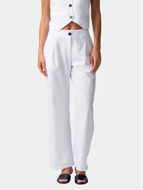 TeeShoppen TeeShoppen Spodnie materiałowe 'Basic Collection' Biały Regular Fit