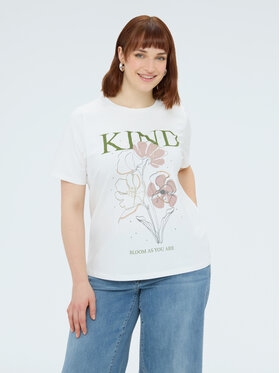 Fiorella Rubino Fiorella Rubino T-Shirt G07FL009024N011 Biały Regular Fit
