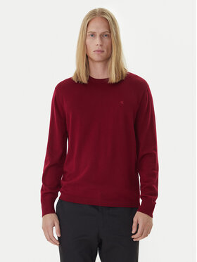 Calvin Klein Calvin Klein Sweter LV04LB305G Czerwony Regular Fit