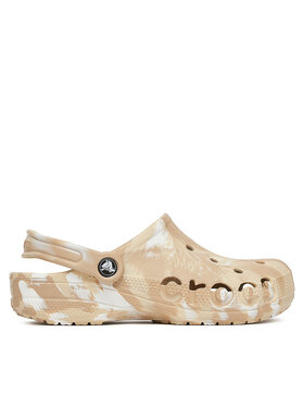 Crocs Crocs Klapki BAYA MARBLED CLOG 206935-2ZM Beżowy
