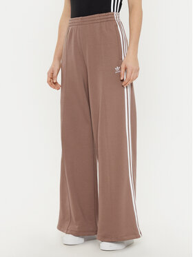 adidas adidas Teplákové kalhoty 3-Stripes JC5762 Béžová Wide Leg