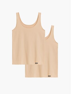 Atlantic Atlantic Top basic Beżowy Regular Fit