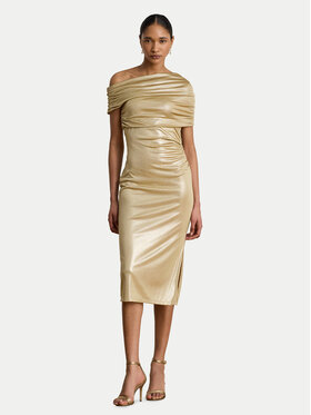 LAUREN RALPH LAUREN LAUREN RALPH LAUREN Kokteiļkleita 253P13991001 Zelta Slim Fit