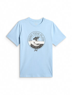 4F 4F T-Shirt CATCH THE WAVE Ανοιχτό μπλε Regular Fit
