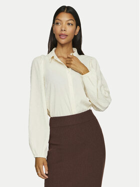 Vila Vila Camicia Brietta 14102572 Écru Regular Fit
