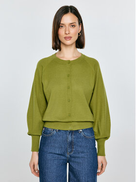 BIG STAR BIG STAR Kardigan SUZANA Zielony Basic Fit