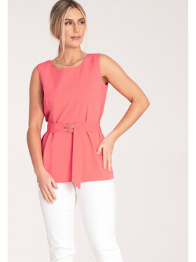 FIGL FIGL Bluzka M1071 Koralowy Regular Fit