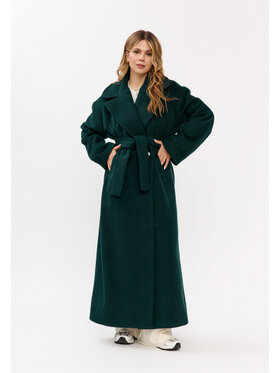 Mirons Mirons Płaszcz zimowy Soft Zielony Oversize