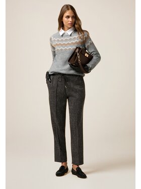 Oltre Oltre Pantaloni di tessuto P00IJ002423N033 Grigio Boy Fit