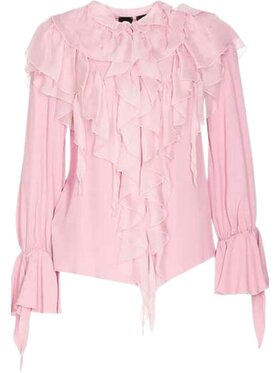 Pinko Pinko Camicia RAGGIO SOLE CREPE DE CHINE CON CHIFFON Rosa Regular Fit