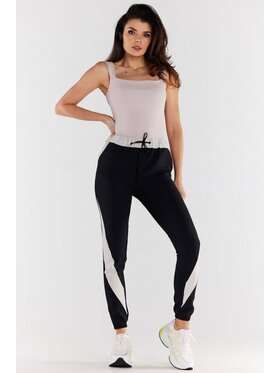 Awama Awama Spodnie damskie A496 Czarny Basic Fit