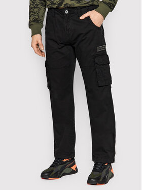 Alpha Industries Alpha Industries Spodnie materiałowe Jet 101212 Czarny Straight Fit