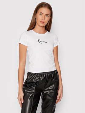 Karl Kani Karl Kani T-Shirt Small Signature 6138529 Λευκό Regular Fit