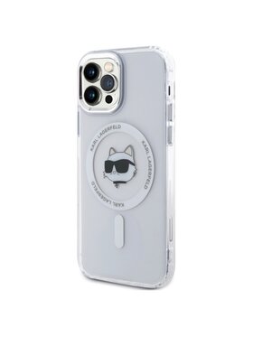 KARL LAGERFELD KARL LAGERFELD Etui na telefon IML Metal Choupette Head MagSafe Biały