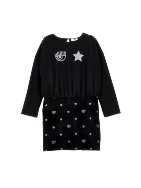 Chiara Ferragni Chiara Ferragni Sukienka letnia 51b904_0050 Czarny Regular Fit