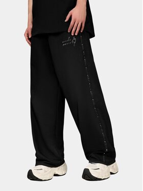 MADE BY SOCIETY MADE BY SOCIETY Spodnie materiałowe Pantaloni Nomad Rust - P17154 Czarny Basic Fit