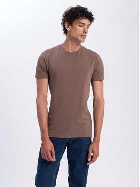 Cross Jeans Cross Jeans T-Shirt 15772-187 Beżowy Slim Fit