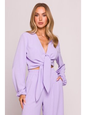 Made of Emotion Made of Emotion Top M861 Fioletowy Cropp Fit
