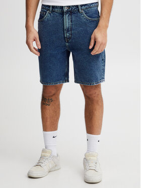 Solid Solid Szorty jeansowe 21107657 Niebieski Straight Fit