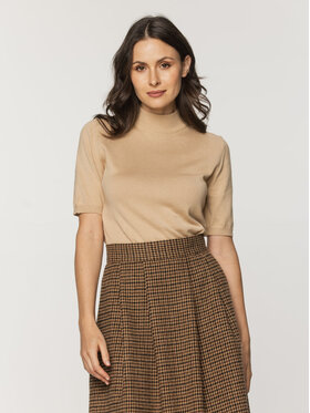 Willsoor Willsoor Sweter 88448 Beżowy Close Fit
