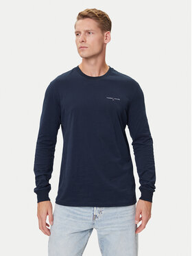 Tommy Jeans Tommy Jeans Longsleeve Chest Linear DM0DM21594 Granatowy Regular Fit