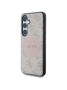 Guess Guess Etui na telefon 4G Round Patch Classic Logo MagSafe Różowy
