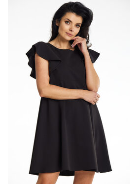 Awama Awama Sukienka letnia A643 Czarny Basic Fit