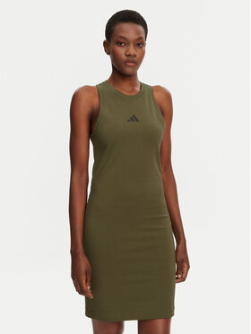 adidas adidas Ежедневна рокля Future Icons Small Logo JE0201 Зелен Slim Fit
