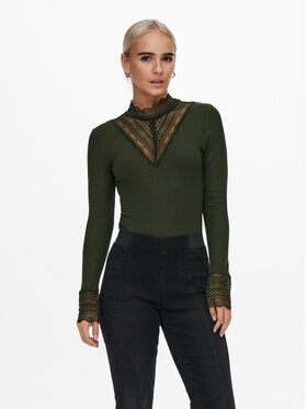 ONLY ONLY Bluză 15207788 Verde Stretch Fit
