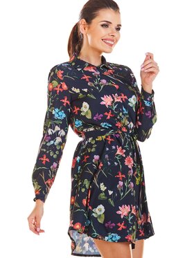 Infinite You Infinite You Sukienka codzienna M202 Granatowy Basic Fit