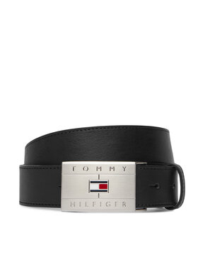 Tommy Hilfiger Tommy Hilfiger Nadrágszíj Th Flag Plaque Belt AM0AM14322 Fekete