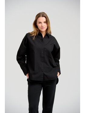 TeeShoppen TeeShoppen Koszula Relaksowana koszula Czarny Relaxed Fit