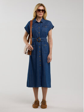 BIG STAR BIG STAR Sukienka jeansowa Bailey 361 Granatowy Classic Fit