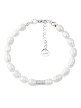 Manoki manoki Bransoletka BA1102 Srebrny
