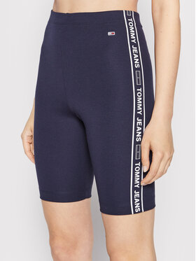Tommy Jeans Tommy Jeans Pantaloni scurți de ciclism Tape Cycle DW0DW12624 Bleumarin Slim Fit