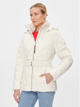 Tommy Hilfiger Tommy Hilfiger Geacă de iarnă WW0WW40327 Écru Regular Fit