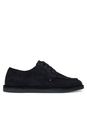Tommy Hilfiger Tommy Hilfiger Pantofi Stitchdown Suede Derby FM0FM05841 Bleumarin