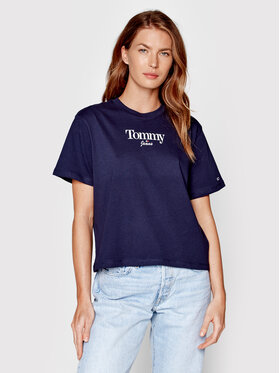 Tommy Jeans Tommy Jeans Tričko Classic Essential Logo DW0DW13698 Tmavomodrá Regular Fit