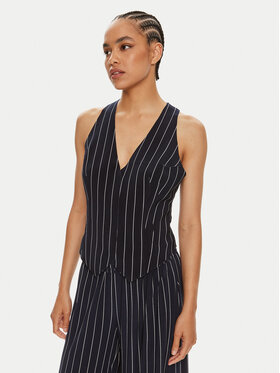 NORMA KAMALI NORMA KAMALI Kamizelka KK1244PLC59642 Granatowy Regular Fit