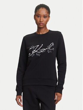 KARL LAGERFELD KARL LAGERFELD Bluza A3W20010 Czarny Regular Fit