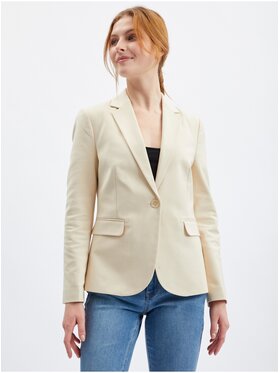 Orsay Orsay Marynarka 482359048000__36 Beżowy Regular Fit