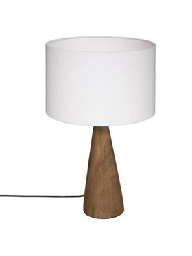 MIAhome MIAhome Lampka stołowa Lampa stołowa z drewna mango 28x46 cm Aina Brązowy